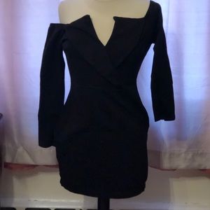 Windsor - Black Wrapped Up Body-con Dress